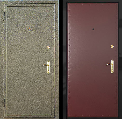 Входная металлическая дверь порошок + винилискожа - усиленная СП012