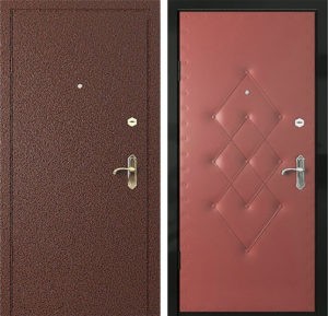 Входная металлическая дверь порошок + винилискожа с рисунком СП005